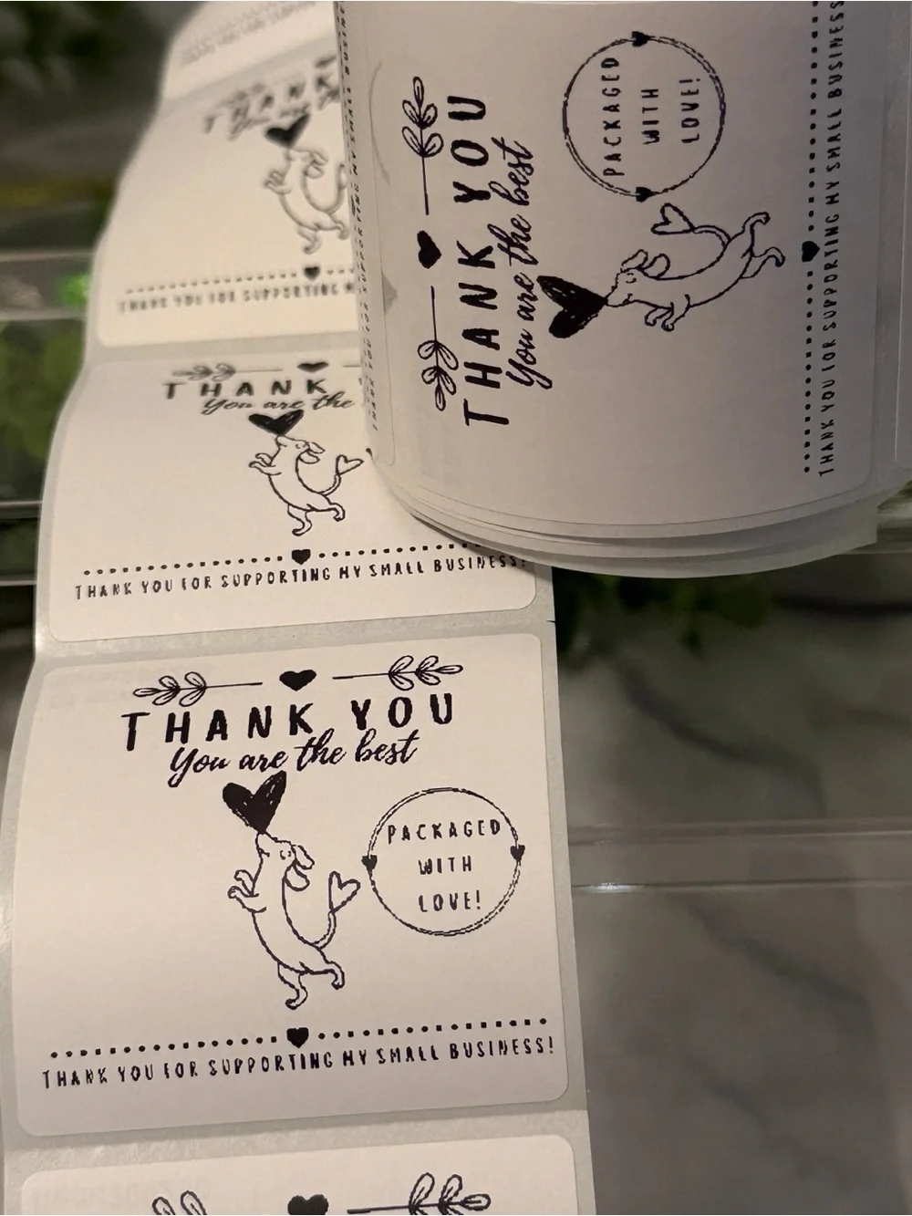Dachshund Thank You Stickers 2x2 | 200 Small Business Labels Packaged with Love